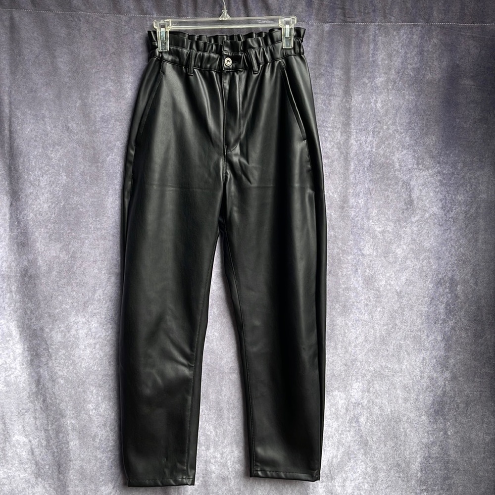 Zara Women's faux leather trousers